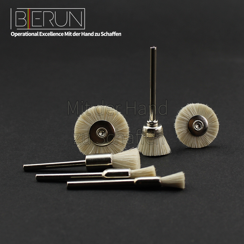 Imported polished floras wool brushes T polished wool grinding head electrogrinding Hanging Grinding engraving Wen Playing Polished