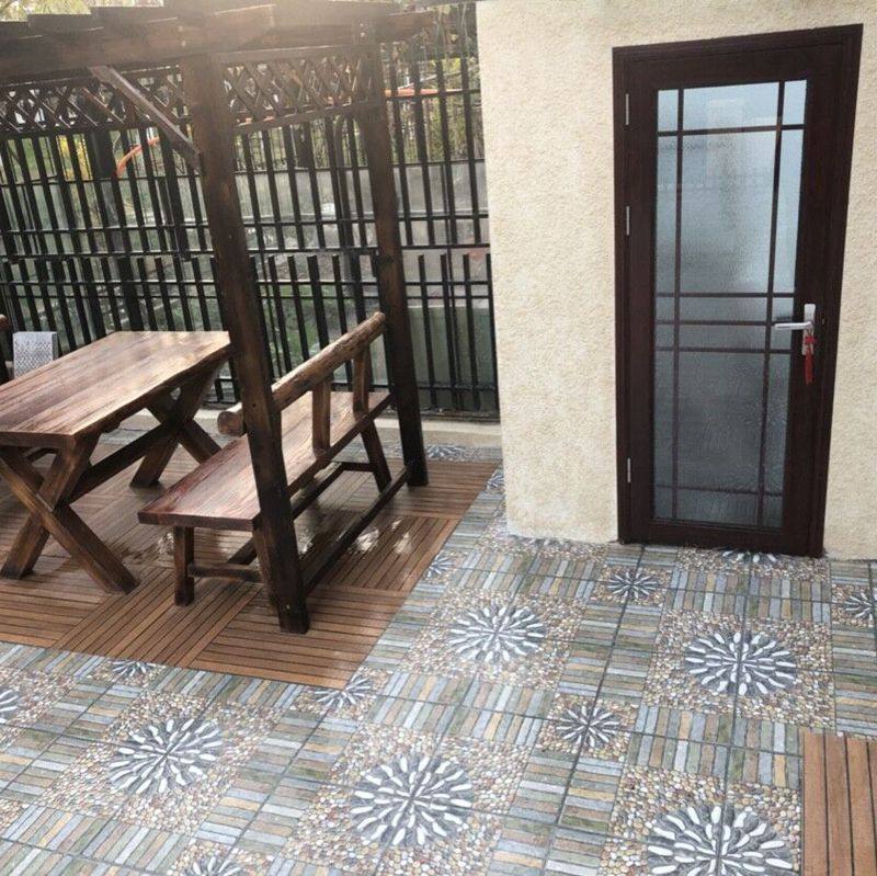 Cobblestone tiles 400x400 indoor and outdoor antique brick floor tiles balcony courtyard garden matte non-slip floor tiles
