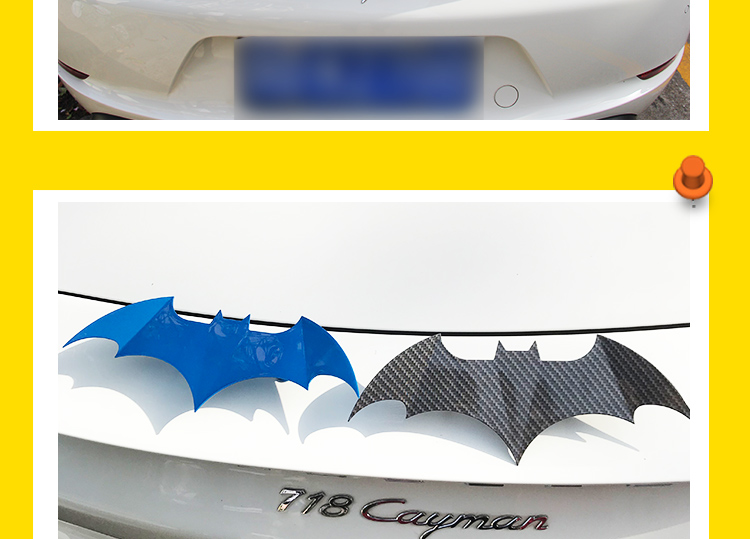 Xe trang trí đuôi phổ quát mini bat nhỏ đuôi miễn phí đấm cá tính sửa đổi sáng tạo sợi carbon xe thời trang - Sopida trên đuôi gió liền cốp honda city