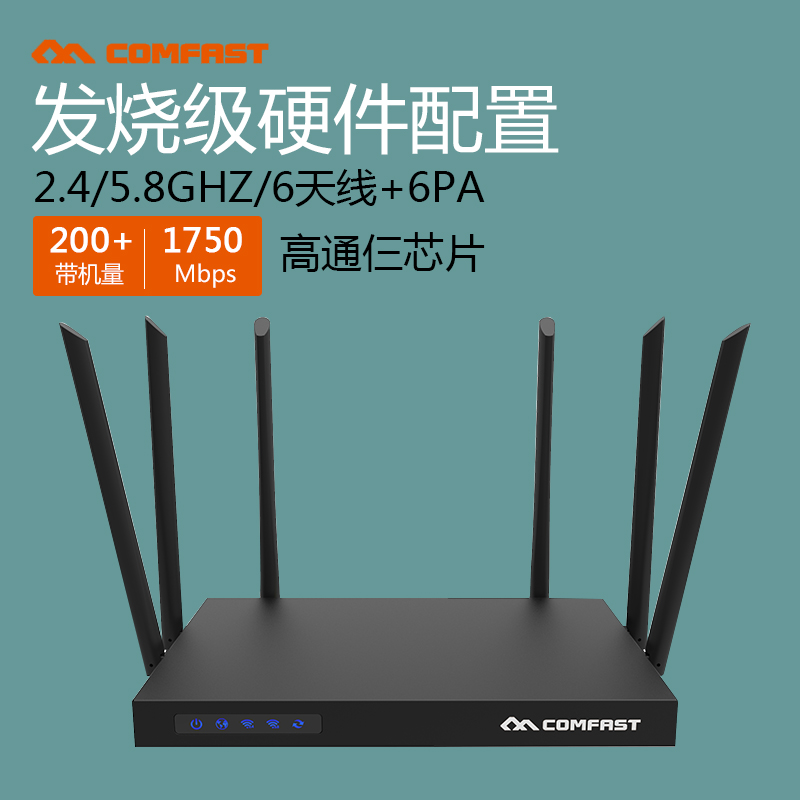 COMFAST dual frequency AC gigabit enterprise wireless routing wifi1750m high power 6 antennas WR650AC