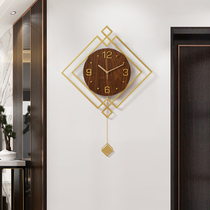 Chinese knot clock living room decoration new Chinese wall clock home fashion wall modern simple creative light luxury clock