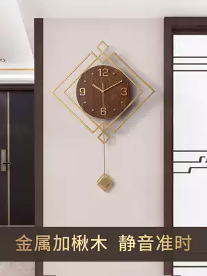 Chinese knot clock living room decoration new Chinese wall clock home fashion wall modern simple creative light luxury clock