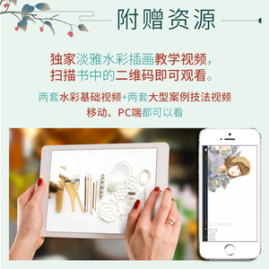花事了:淡雅水彩插画绘制教程 红花HONGHUA 美术技法
