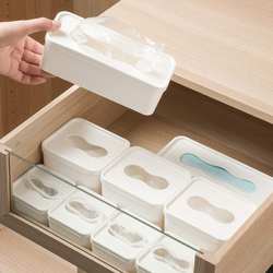 Wall-mounted storage box with lid, medium-drawn kitchen and bathroom punch-free organizing storage desktop storage drawer small box