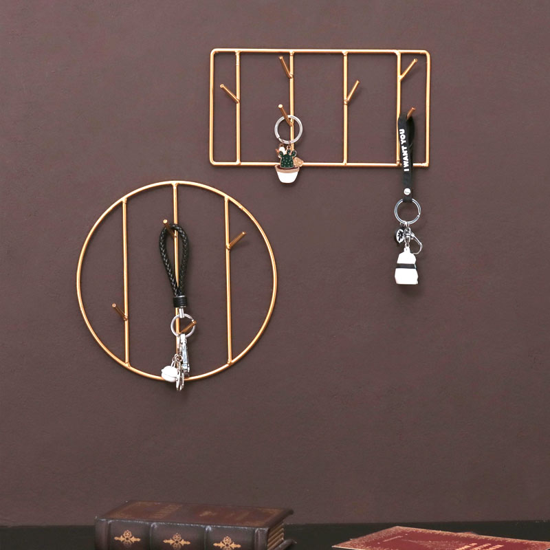 Minimalist entrance to the door Entrance Door Wall Decoration Creative Hook Free Stiletto Iron Art Wall Wall Hanging Keyframe