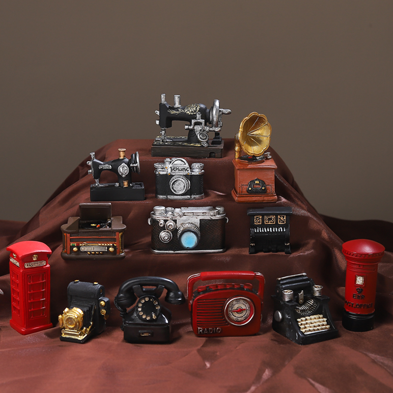 Renaissance nostalgia mini-wine cabinet resin desktop decorated study room bedroom office home furnishings