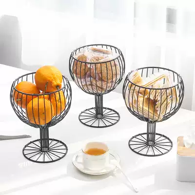Nordic geometric wine cup coffee table table snacks fruit pot dry fruit basket candy plate ornaments creative ins light luxury