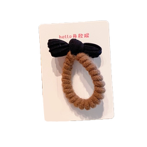 Children Colour butterfly knot towel ring elastic good phone ring girl high horse tail hair ring girl balls hair rope