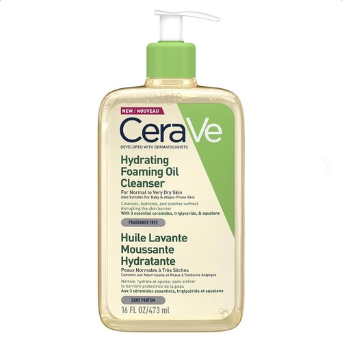 Cerave, очищающее молочко, очищающее масло с глицерином, керамид, 473 мл