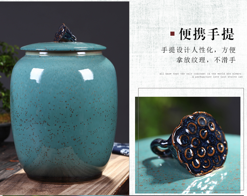 Jingdezhen ceramic tea pot large household seal pot of tea cake tea POTS detong pu - erh tea and tea urn storage