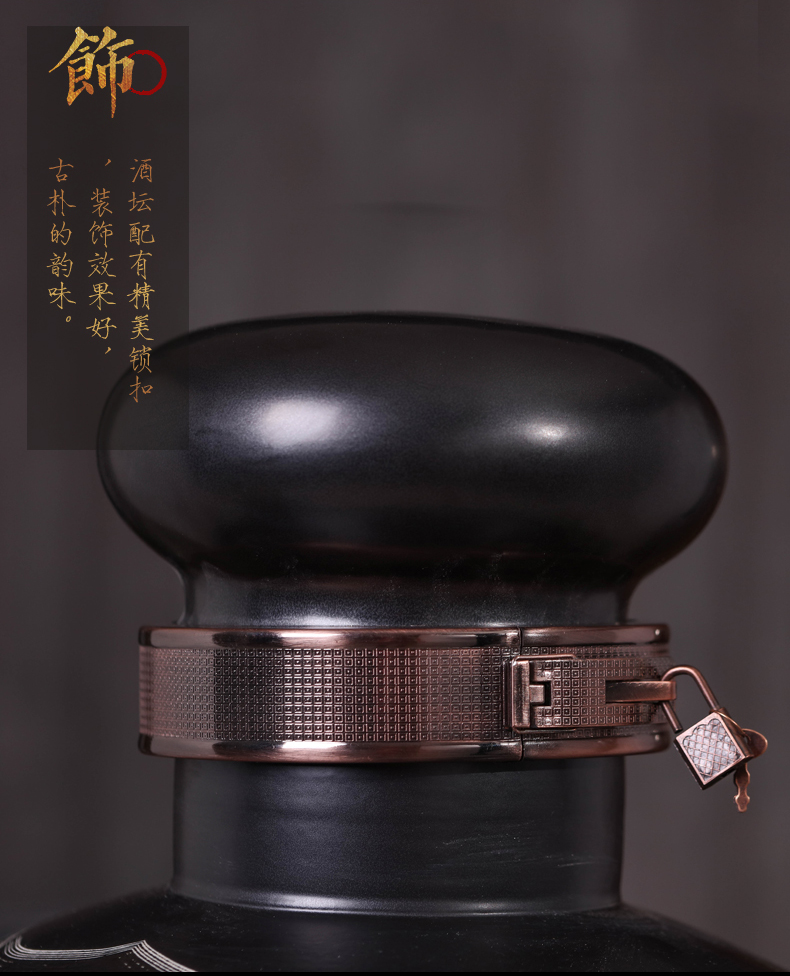 Jingdezhen ceramic jars it wine home sealed up.hide 100 jins bibcock expressions using the brew cylinder barrels