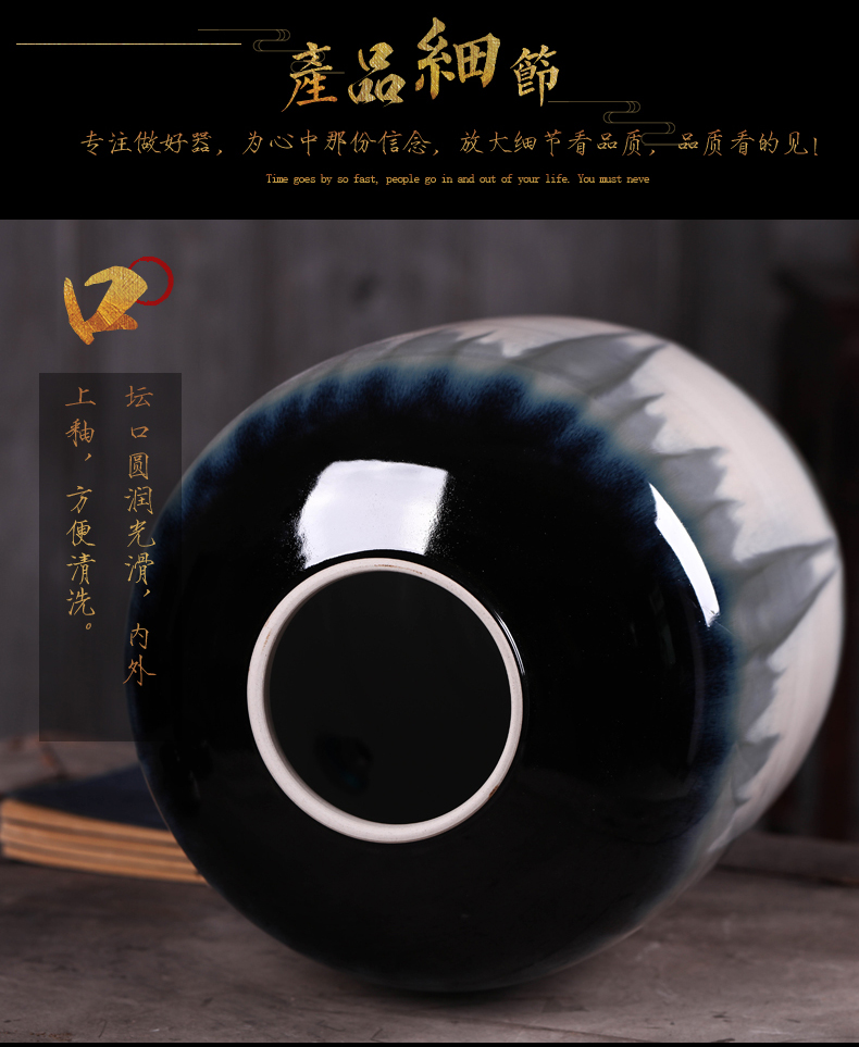 Jingdezhen up jars color glaze household seal it 15 pounds 25 kg pack mercifully hip flask wine bottle is empty as cans