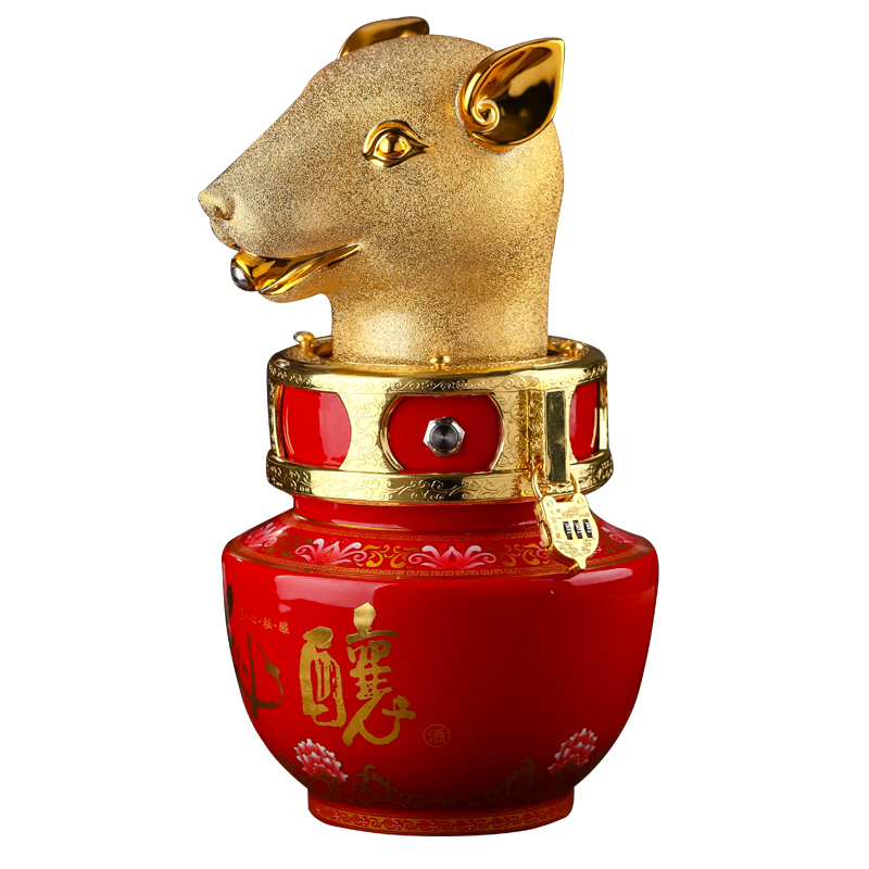 Jingdezhen ceramic intelligent jars 5 jins of 10 jins zodiac seal storage it household mercifully wine bottle