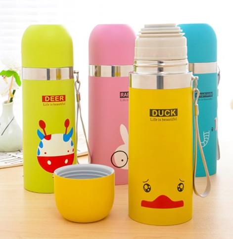 Large Child Seal Winter Boy Warm Thickened Summer Convenient Children Insulation Cup Straight Drinking Mouth Adolescent Children