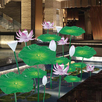 Classical creative iron simulation Lotus Leaf Lotus lotus water landscape drought landscape decoration garden pool indoor landscape ornaments