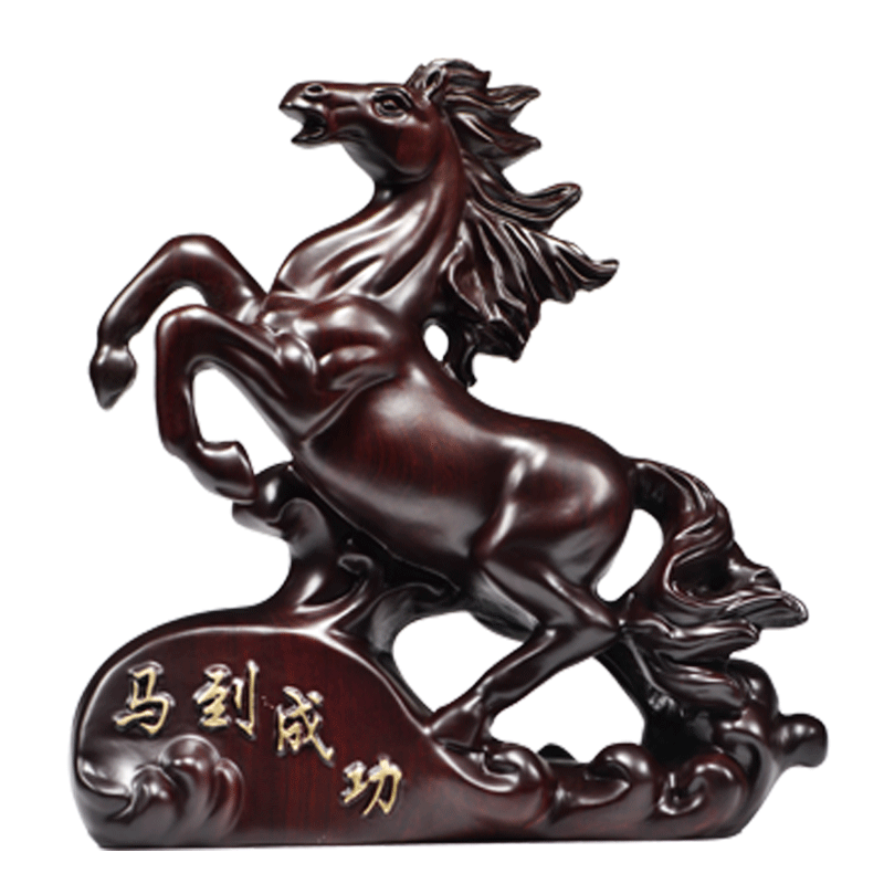 明/宣德年 唐銅 【馬到成功】馬置物 写実彫刻 高22cm AI11K32D 工艺品