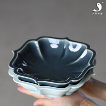 Big fish beauty Ware Sifang Ruyi plate literary fruit plate pot creative tableware bowl art plate carving plate