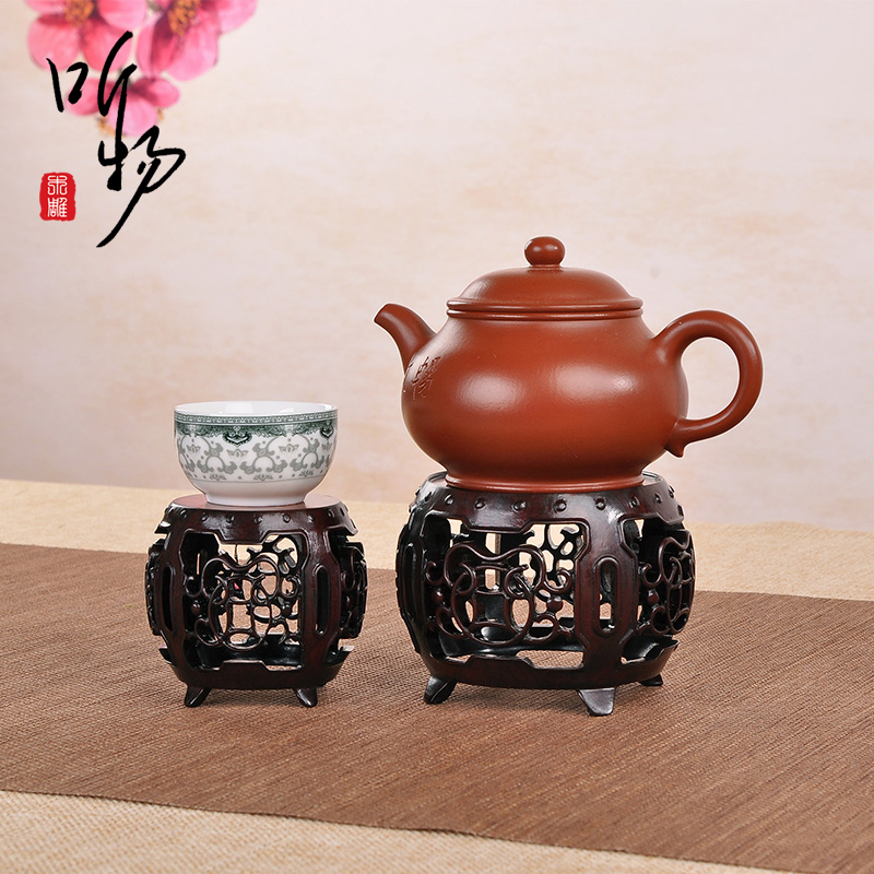 Red Wood Acid Branches Purple Sand Pot Teapot Teapot Pendulum Pieces Base Chishite Head Incense Stove Jade Vase Flower Pots Base Solid Wood Shelves