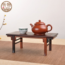 Redwood carved teapot tea set ornaments base solid wood bonsai bracket rectangular stone head flowerpot Buddha statue base