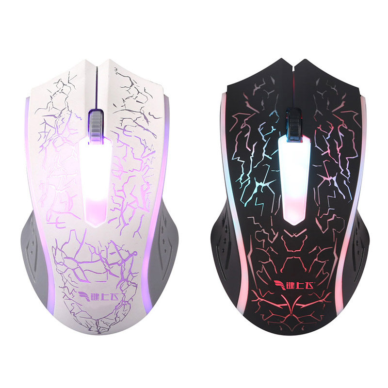 Key on fly M60 counterweight Luminous game Athletic Mouse usb Interface Seven colorful Shine Game Slip Rat