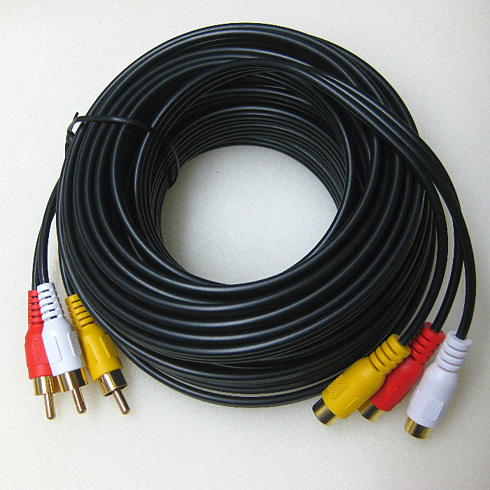 Red White Yellow Lengthening Line Three Lotus Male to Mother AV Line RCA Extension Line 3-to-3 Lotus TV Connection Line