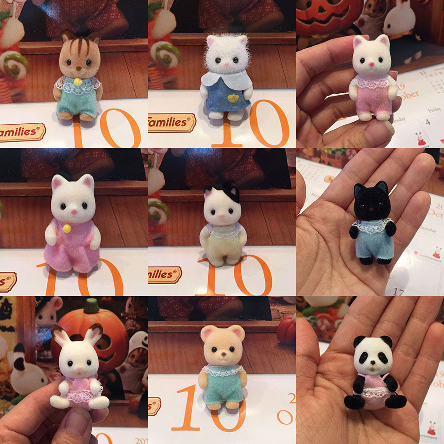 Mori's house pretending to be a family wine doll house scene flocking girl toy model ornament small 4 cm BB doll