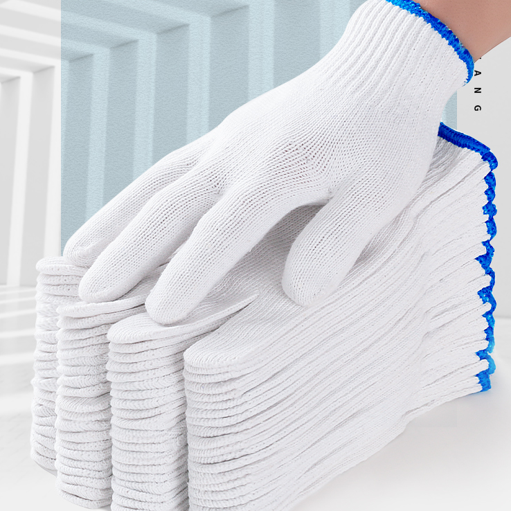 cotton wire glove thickened durable labor gloves workers work moving brick abrasion resistant gloves pure cotton white worksite gloves-Taobao