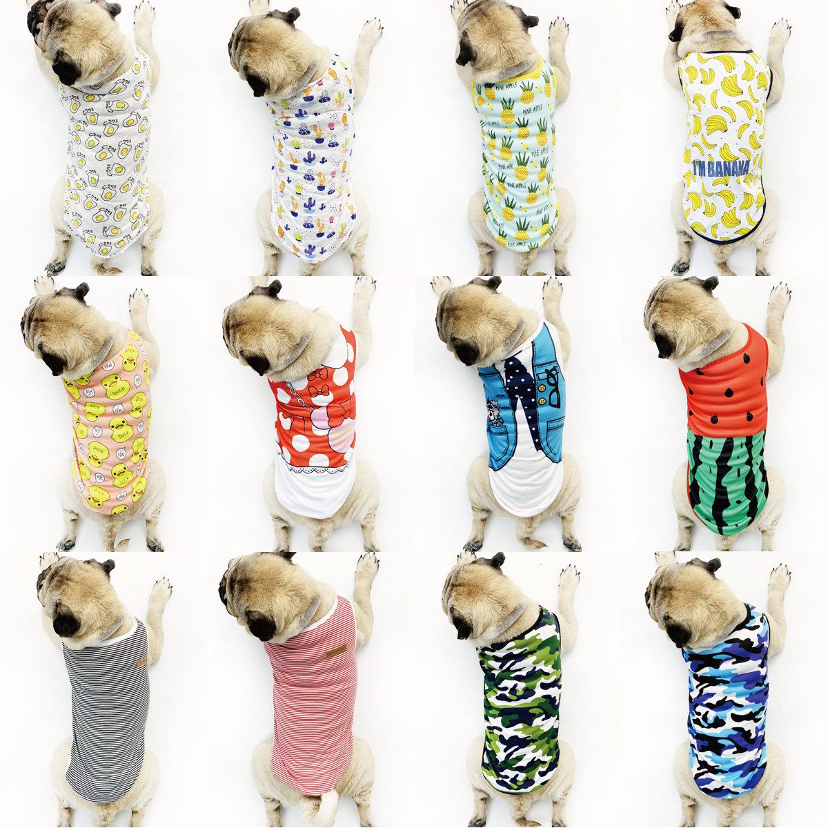 Dog Licking T-shirt Bago Fadou Summer Bottle Dog Vest Teddy Short Sleeve Pet Hanging Dress