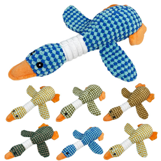 Pet toy dog ​​making noises pineapple velvet wild goose grinding teeth and cleaning teeth bones Teddy Bichon companion toy making sounds