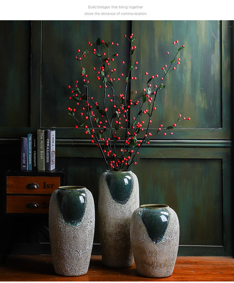 Jingdezhen ceramic flower arranging American furnishing articles to restore ancient ways opportunely sitting room of large vases, creative landscape porch is decorated