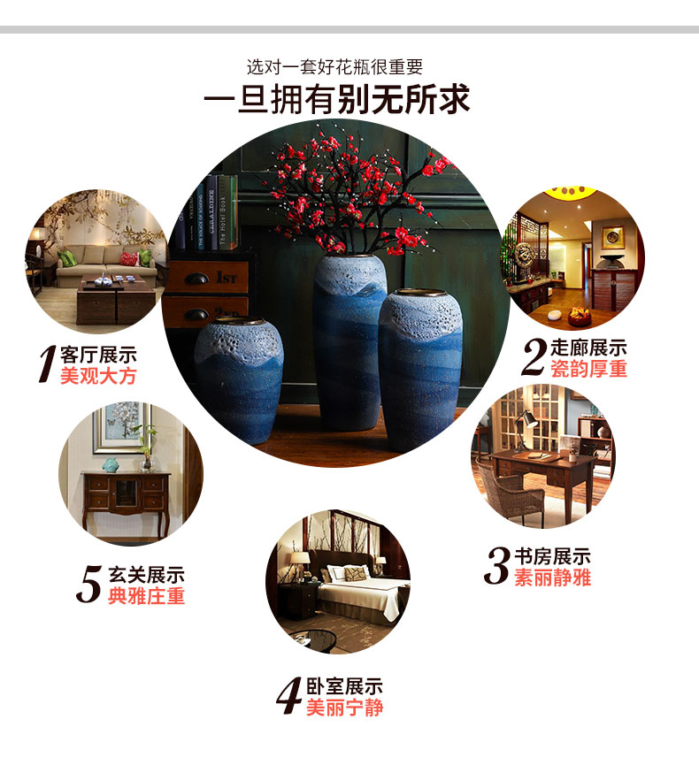 Lou qiao checking coarse pottery jars courtyard mall to restore ancient ways do old archaize floor vases, the sitting room porch place