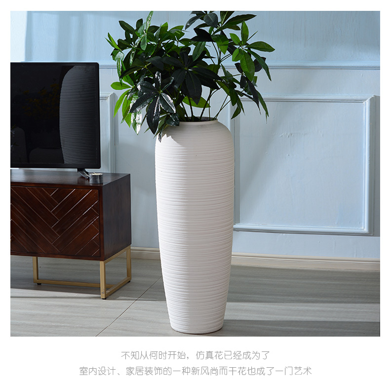 European big white vase furnishing articles furnishing articles sitting room be born I and contracted ins flower arranging simulation flower POTS to large