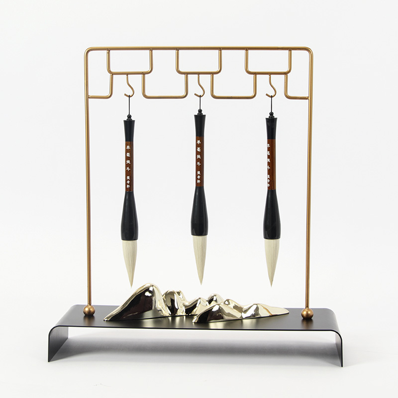 New Chinese style Zen Swing Piece Style Board Room Tea Room Bookcase Office Wine Cabinet Soft Adornment Pen Holder pen holder Brush Hang