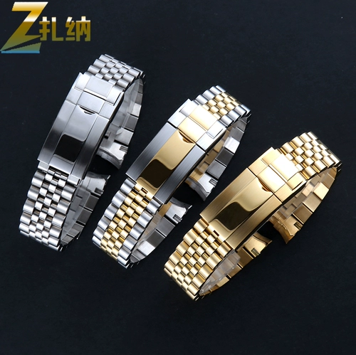 扎纳 Rolex, стальной ремешок, ремешок для часов из нержавеющей стали, механические механические часы подходит для мужчин и женщин