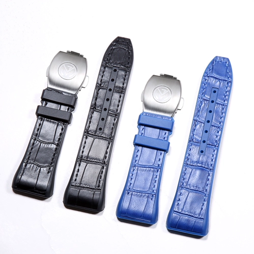 Адаптированный FM Frank Mueller v45 Watch Banded French Silicone Silicone Spirit Nepent