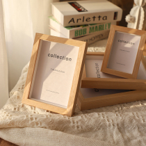 Wood grain simple diy specimen small photo frame setting table plus development photo frame custom picture frame printing logo photo album Frame