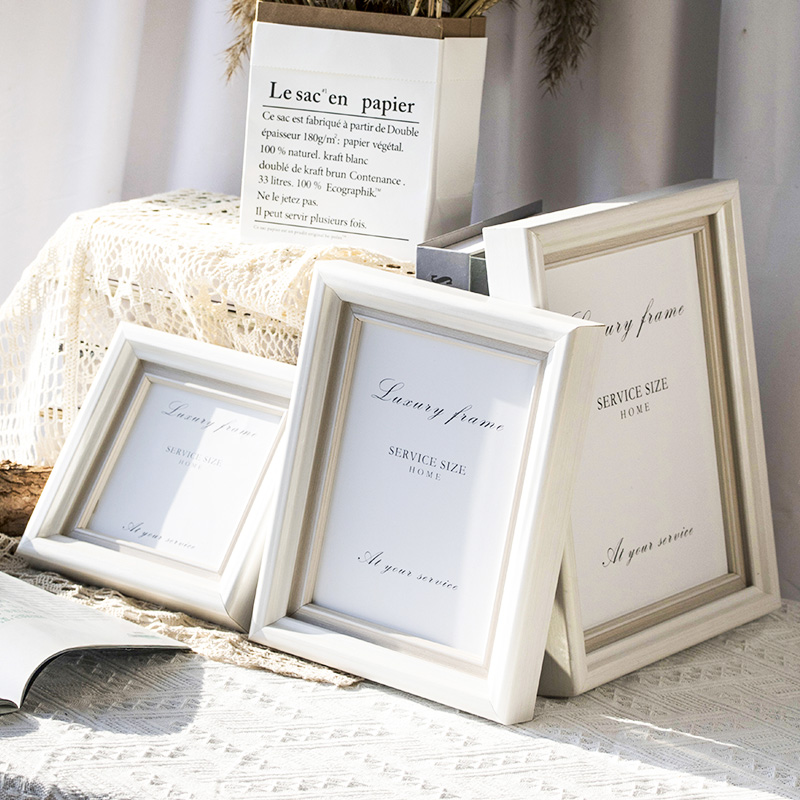 Photo frame table 6 inches 7 inches 8 inches 10 inches 12 inches hanging wall printed photo frame American simple frame customization