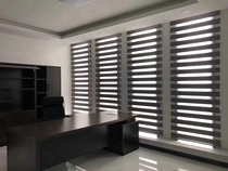 Korean soft gauze curtain roller blinds living room bedroom bathroom double-layer full shading rainbow curtain pull bead lifting