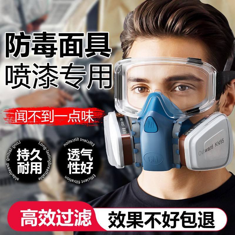 喷漆专用防毒面具防护全面罩防尘防工业粉尘打农药硫化氢放毒异味