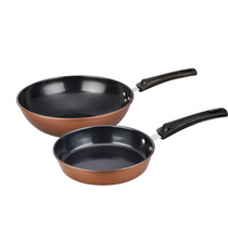 STE full grid wok non-stick pan Household gas stove special two-piece wok frying pan frying pan set pan