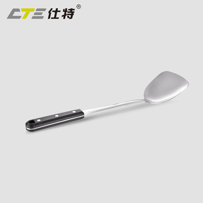Special wok iron pan household wok spatula stainless steel thickened lengthened