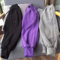 Childrens wear pants 2021 new models Winter Korean version Fashion girl gush pants external to wear foreign air thickened casual sports pants