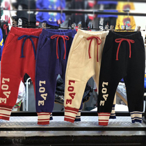 Childrens loose closed Wei pants Mens and womens trousers winter and Korean version of leisure sports Harun baby thickened warm pants