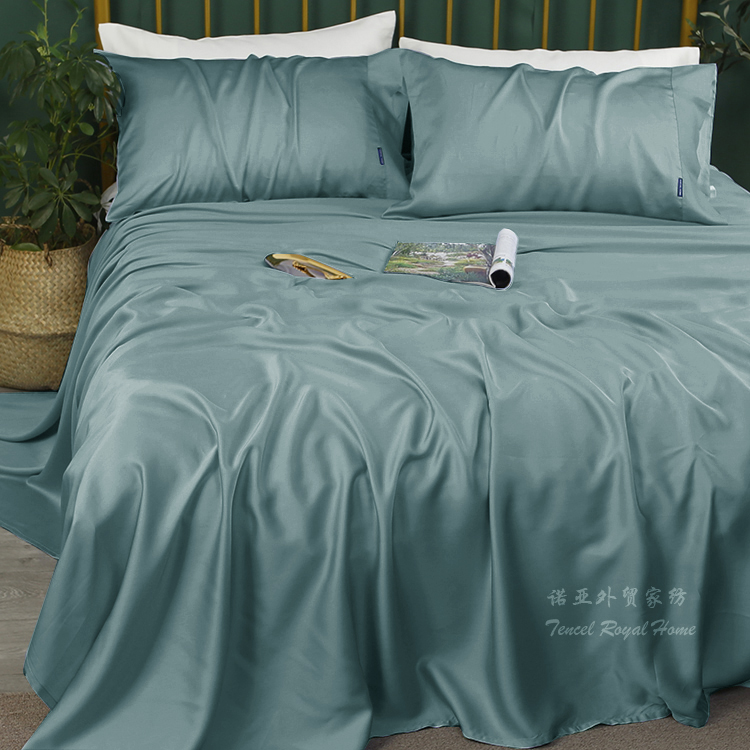 Smooth 80 100S Lyocell Imported Tencel Satin Sheets Silky Smooth Single and Double Naked Sleeping
