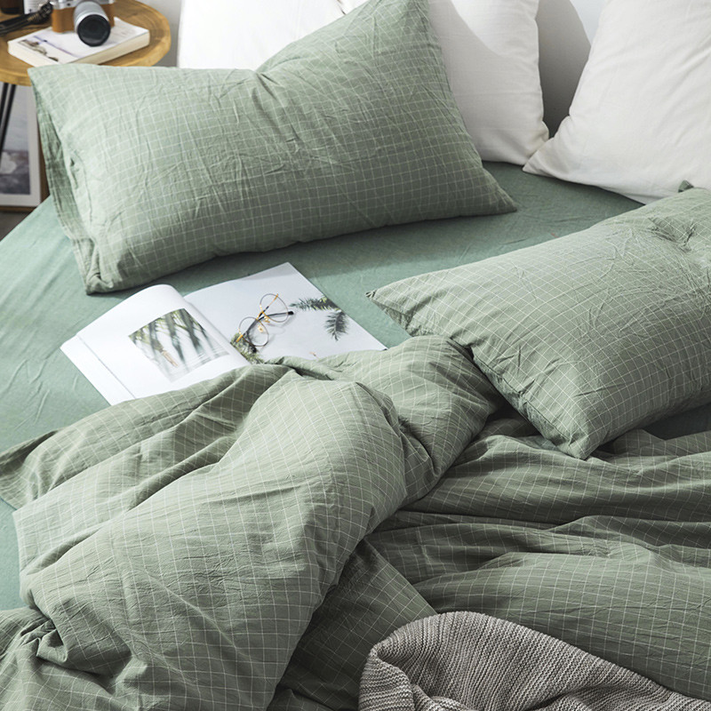 Foreign trade good product washed cotton quilt cover Japanese-style cotton quilt cover simple and comfortable 200*230 single double bed products naked sleep