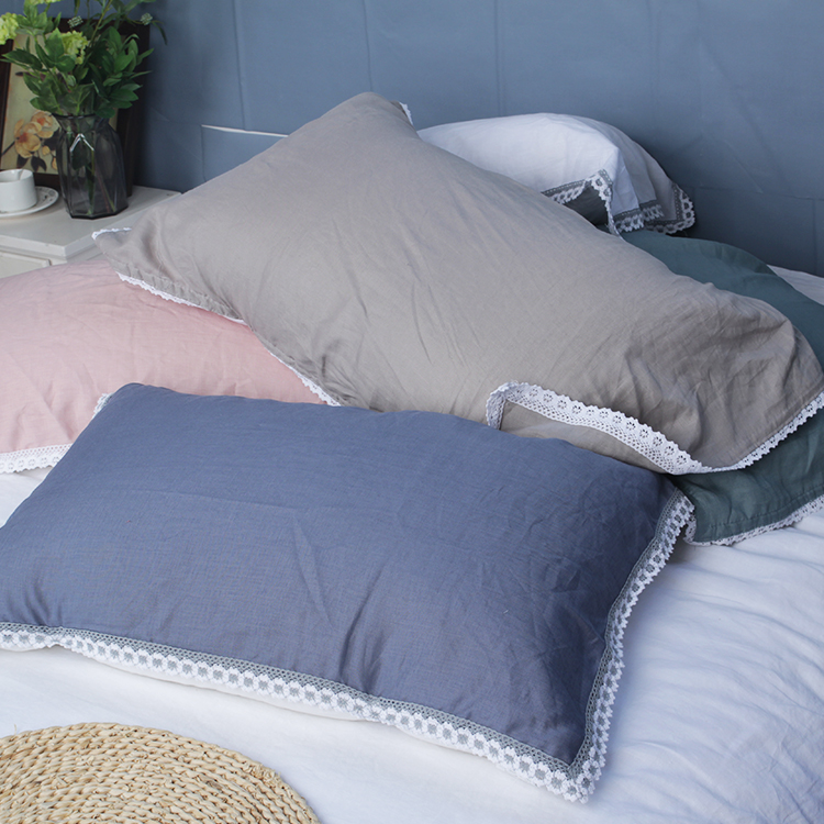 Foreign trade pure linen solid color French imported linen single pillow towel linen absorbent breathable antibacterial 50*75cm