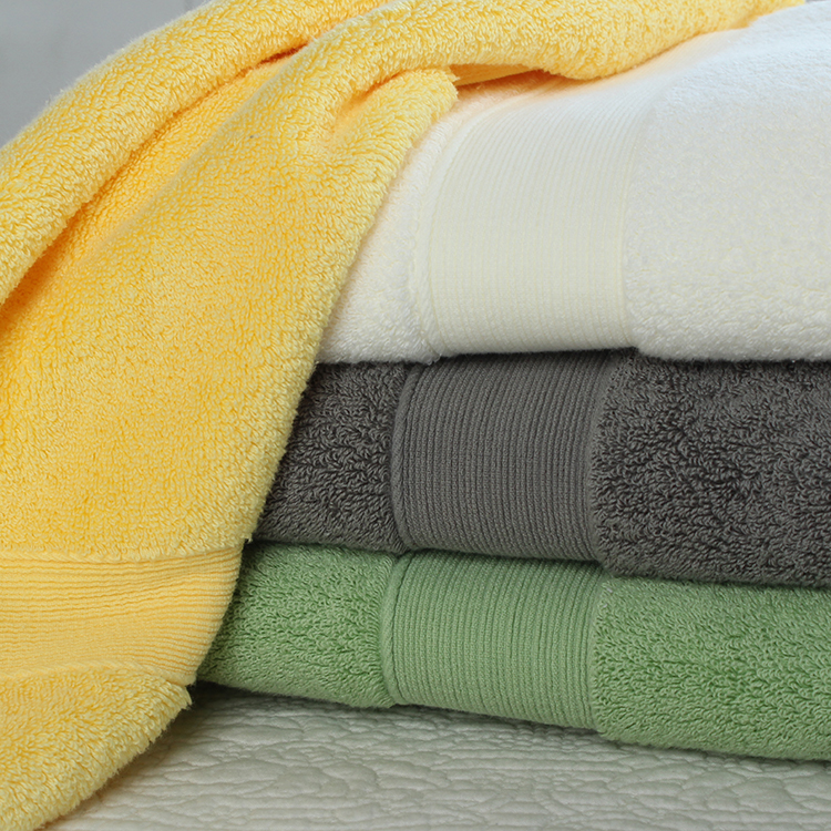 American-style pure cotton satin bath towel thickened and soft adult hotel bath towel 70*140 solid color large bath towel