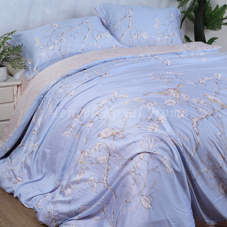 Phong cách châu âu tinh khiết 60 celestial quilt cover Lysell Tencel mượt cảm ứng mềm duy nhất quilt đơn bìa