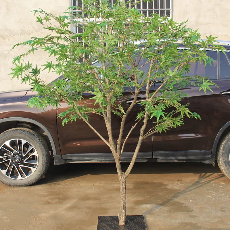 Simulation of green maple tree set to make red maple courtyard withered landscape building fake tree shop window plant swaying pieces