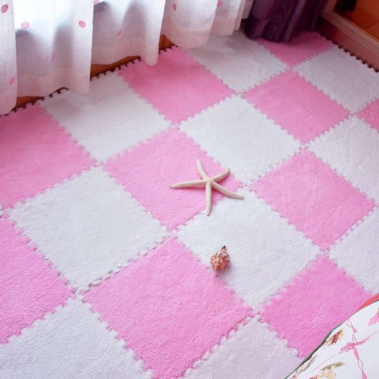 Thảm phòng ngủ dày chống rơi đầu giường cho bé tập bò Thảm trải sàn xốp sang trọng Mua hai tặng một - Thảm